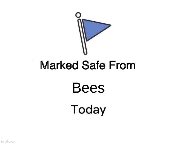 Marked Safe From Meme | Bees | image tagged in memes,marked safe from | made w/ Imgflip meme maker