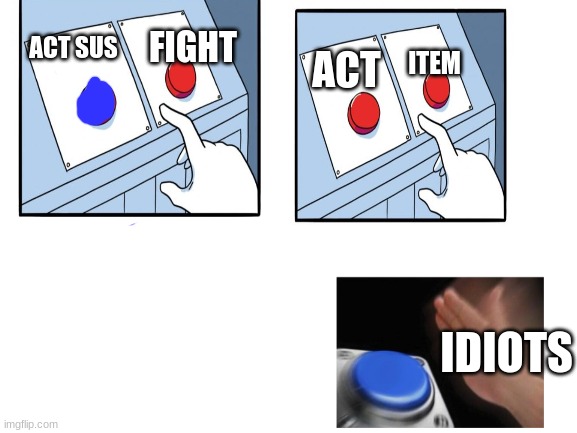 Blank White Template | ACT FIGHT ACT SUS ITEM IDIOTS | image tagged in blank white template | made w/ Imgflip meme maker
