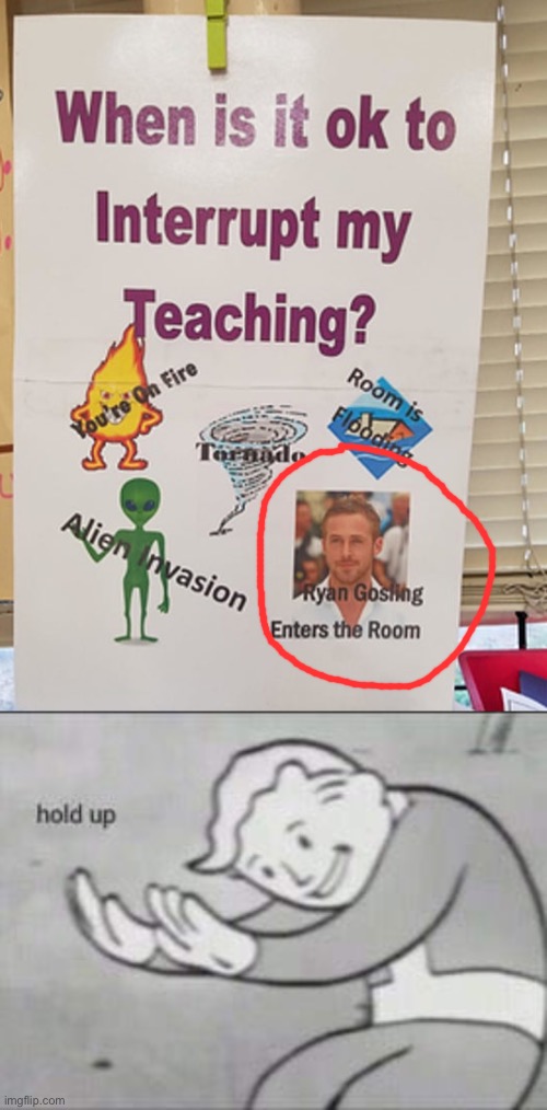 who’s that... lol | image tagged in fallout hold up,memes,funny,stupid signs,funny signs,school | made w/ Imgflip meme maker
