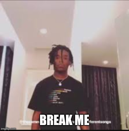 I'M BORED | BREAK ME | image tagged in are you serious lil uzi | made w/ Imgflip meme maker