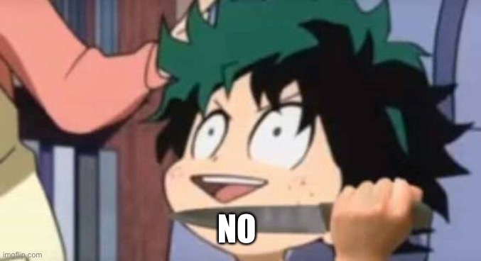 Deku wants to kill u | NO | image tagged in deku wants to kill u | made w/ Imgflip meme maker