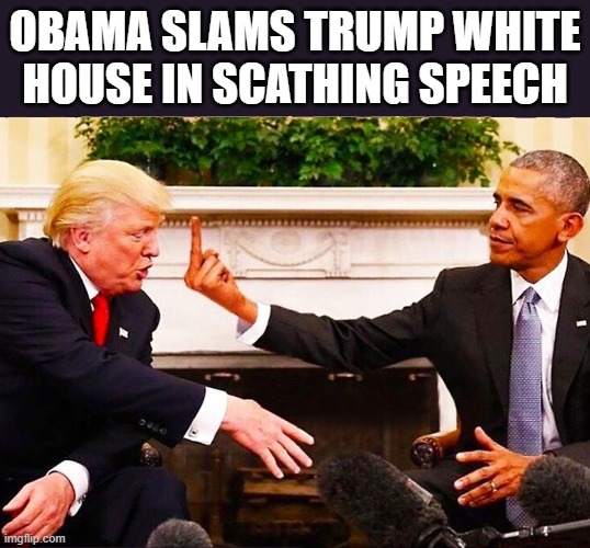 "Donald Trump has shown no interest in helping anybody but himself" - Barack Obama | OBAMA SLAMS TRUMP WHITE HOUSE IN SCATHING SPEECH | image tagged in cool obama,trump unfit unqualified dangerous,election 2020,thanks obama,dump the trump,donald trump is an idiot | made w/ Imgflip meme maker