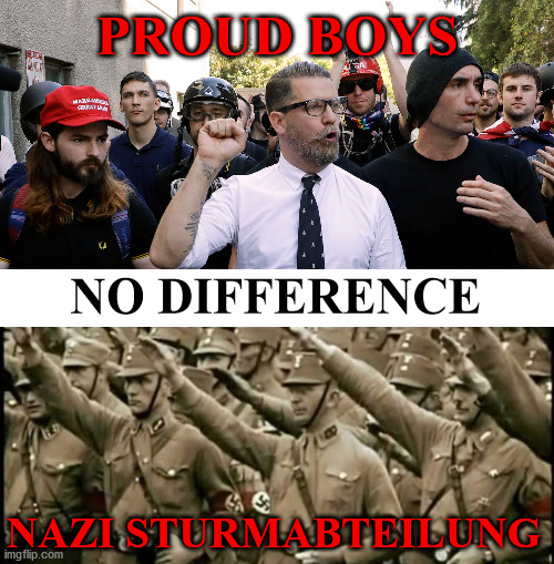 traitors to freedom | PROUD BOYS; NO DIFFERENCE; NAZI STURMABTEILUNG | image tagged in treason,maga,nazis,gop,trump | made w/ Imgflip meme maker