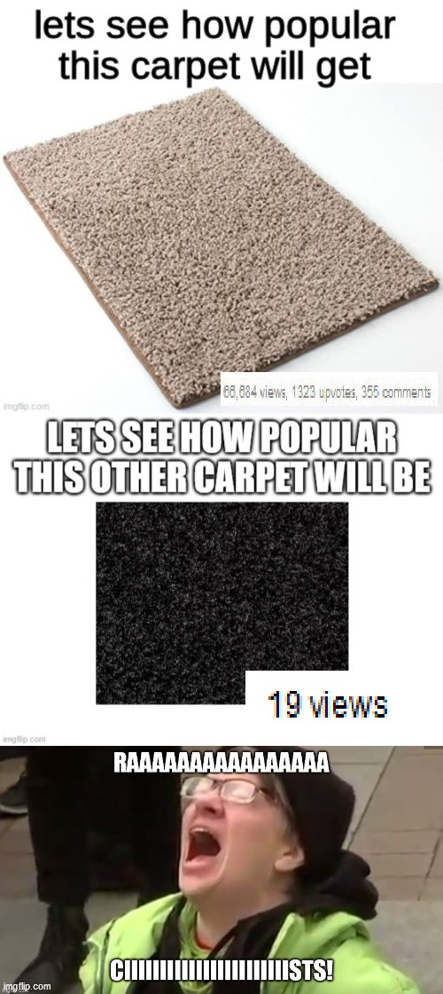 I mean the privilege and racism are so obvious it's black and white!!!!  ;-) | image tagged in racism,upvote a piece of carpet meme,humor | made w/ Imgflip meme maker