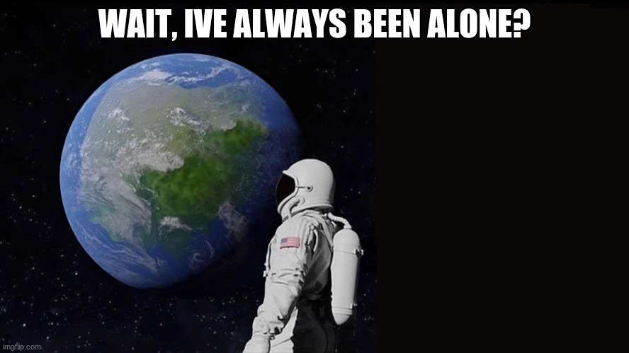 no idea what this is, but welcome to the stream! | WAIT, IVE ALWAYS BEEN ALONE? | image tagged in welcome to the stream | made w/ Imgflip meme maker
