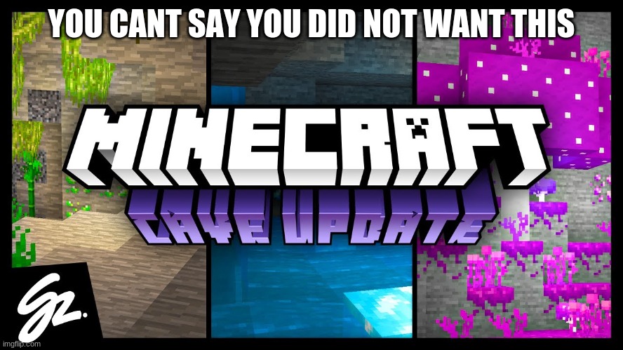 Cave update | YOU CANT SAY YOU DID NOT WANT THIS | image tagged in cave update | made w/ Imgflip meme maker