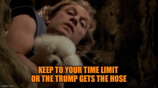 The silence of the Trump. Expect new tactics for tonight’s debate | KEEP TO YOUR TIME LIMIT 
OR THE TRUMP GETS THE HOSE | image tagged in silence of the lambs lotion,donald trump,orange,loud,shut up,republicans | made w/ Imgflip meme maker