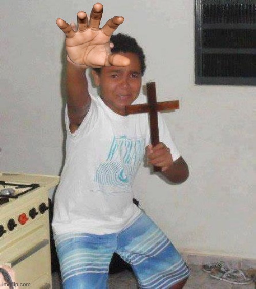 kid with cross | image tagged in kid with cross | made w/ Imgflip meme maker