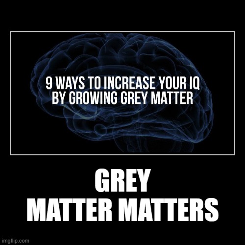 Grey Matter Matters | image tagged in funny,demotivationals,grey matter matters | made w/ Imgflip demotivational maker
