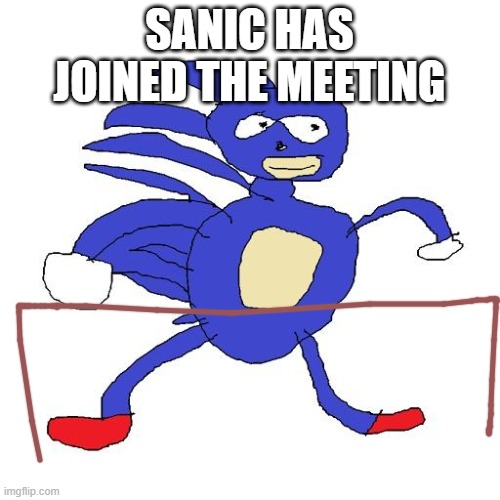 Hi I am sanic | SANIC HAS JOINED THE MEETING | image tagged in sanic | made w/ Imgflip meme maker