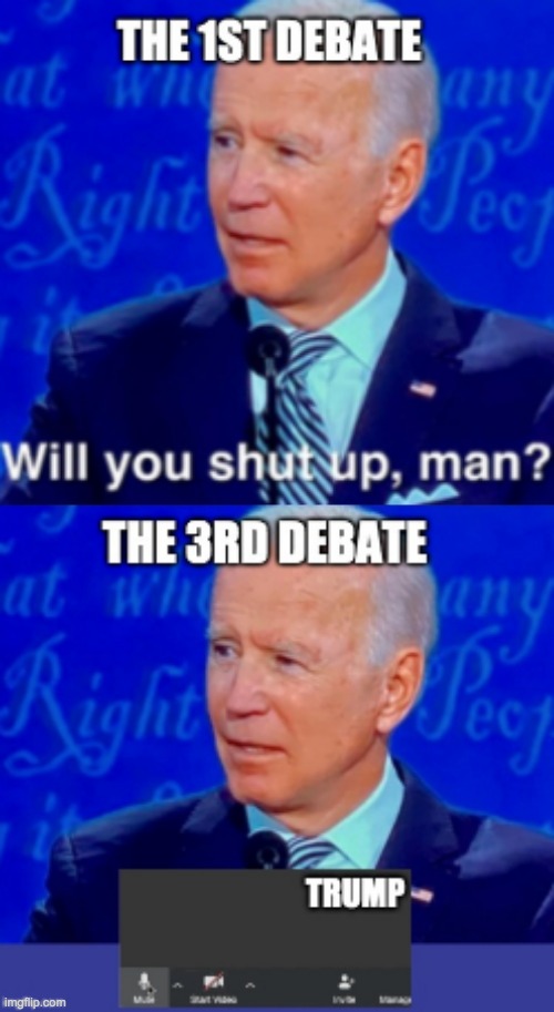 I heard that the next debate will be held online | image tagged in will you shut up man | made w/ Imgflip meme maker