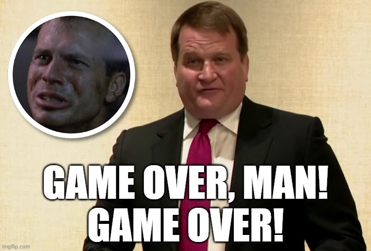 I feel bad for the people who already voted for Biden. | GAME OVER, MAN!
GAME OVER! | image tagged in tony bobulinski,joe biden,aliens,game over | made w/ Imgflip meme maker
