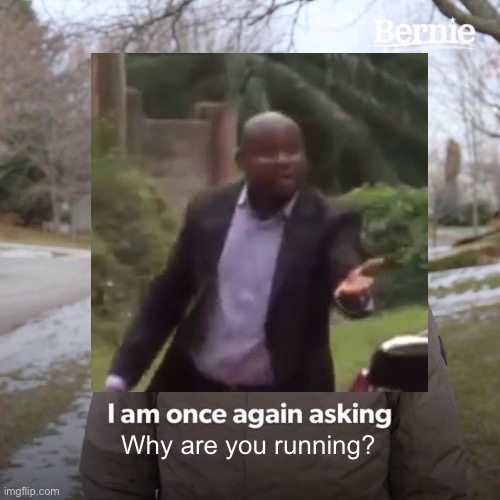 Why? | Why are you running? | image tagged in memes,why are you running | made w/ Imgflip meme maker