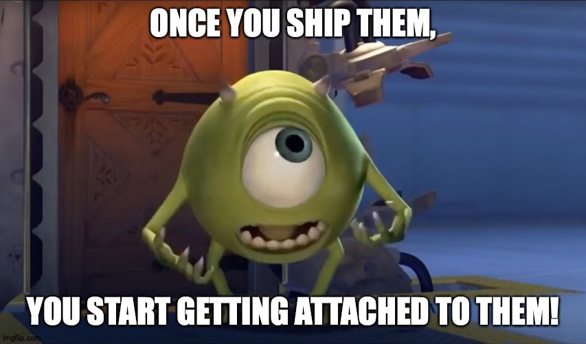Such Bother |  ONCE YOU SHIP THEM, YOU START GETTING ATTACHED TO THEM! | image tagged in memes,mike wazowski,anime,shipping,be like | made w/ Imgflip meme maker