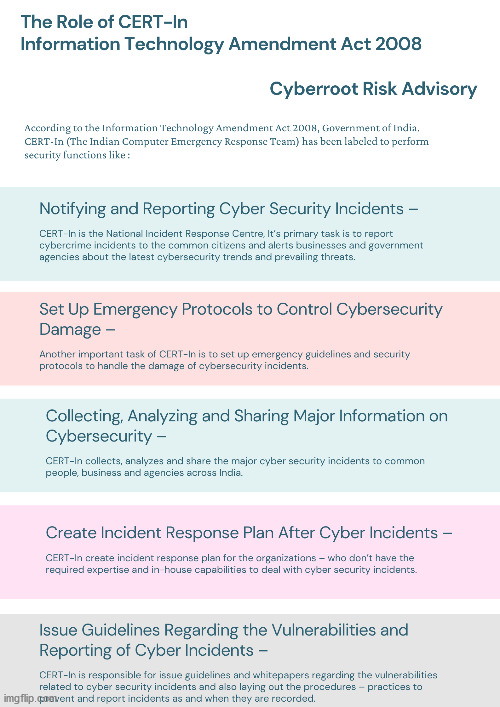 Cyberroot Risk Advisory | CERT-In | image tagged in cyberroot risk advisory,cyberroot group | made w/ Imgflip meme maker