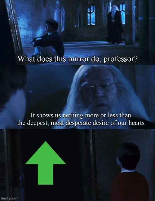 Harry potter mirror | image tagged in harry potter mirror | made w/ Imgflip meme maker