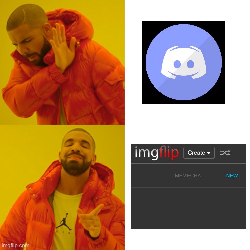 That imgflip messages site tho | image tagged in memes,drake hotline bling | made w/ Imgflip meme maker