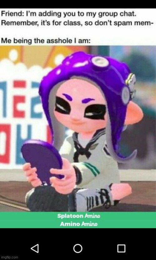 image tagged in splatoon,octoling,memes | made w/ Imgflip meme maker