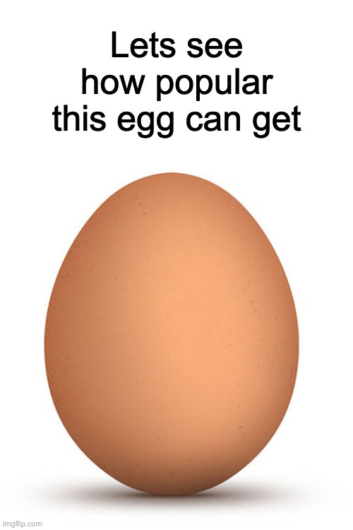 Say hi to egg | Lets see how popular this egg can get | image tagged in memes,drake hotline bling | made w/ Imgflip meme maker