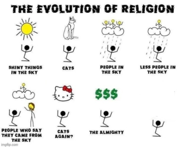 Idk if someone already made this but ok | image tagged in religion | made w/ Imgflip meme maker
