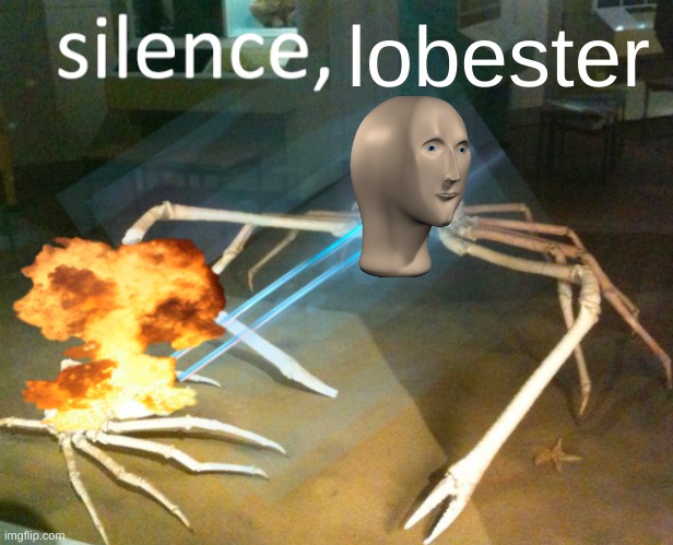 Silence Crab | lobester | image tagged in silence crab | made w/ Imgflip meme maker