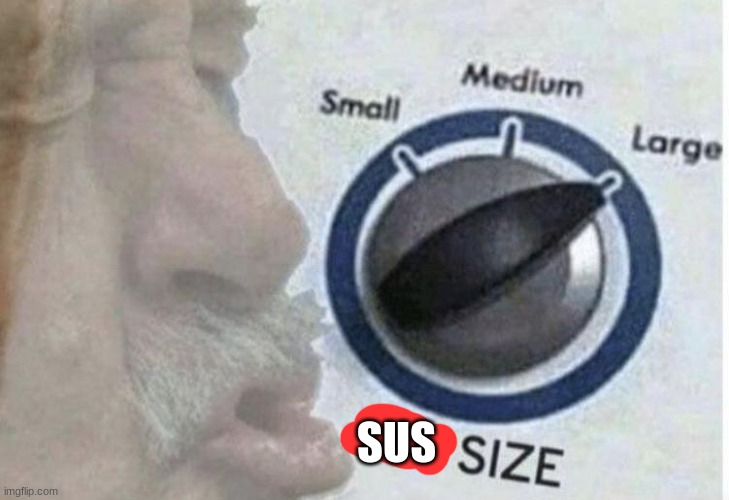 Oof size large | SUS | image tagged in oof size large | made w/ Imgflip meme maker