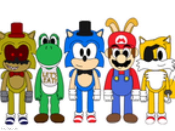 Sonic And FNaS Friends | image tagged in memes,sonic the hedgehog,viral | made w/ Imgflip meme maker