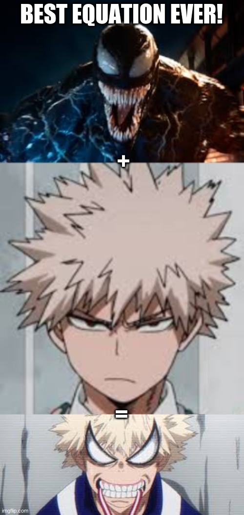 i have been thinking about this for awhile | BEST EQUATION EVER! +; = | image tagged in mha,marvel | made w/ Imgflip meme maker