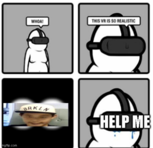 HELP ME | image tagged in whoa this vr is so realistic,memes,funny memes | made w/ Imgflip meme maker