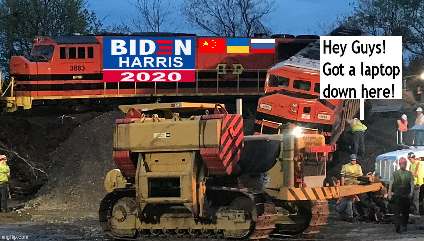Just a little bump in the road | image tagged in biden harris,joe biden,election 2020,kamala harris,trainwreck | made w/ Imgflip meme maker