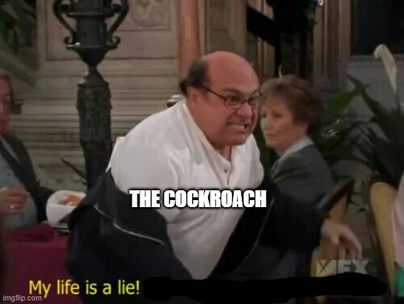 My Life Is A Lie! | THE COCKROACH | image tagged in my life is a lie | made w/ Imgflip meme maker