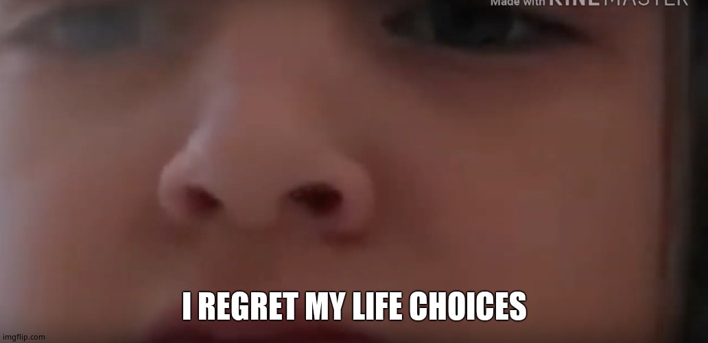 I Regret my Life Choices | I REGRET MY LIFE CHOICES | image tagged in i regret my life choices | made w/ Imgflip meme maker