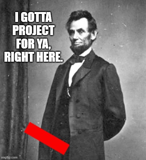 Choke on it, RINOs! | I GOTTA PROJECT FOR YA, RIGHT HERE. | image tagged in lincoln project,memes | made w/ Imgflip meme maker