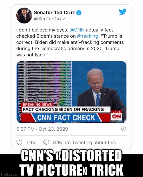 CNN’S «DISTORTED TV PICTURE» TRICK | made w/ Imgflip meme maker