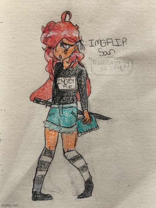 Imgflip as an Anime Girl | image tagged in anime,art contest,art,anime girl,useless tag | made w/ Imgflip meme maker
