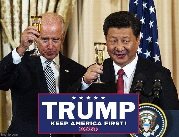 Trump 2020 Campaign Ad Suggestion | image tagged in trump 2020,joe biden,memes,communist party general secretary and president,keep america first,follow the money | made w/ Imgflip meme maker