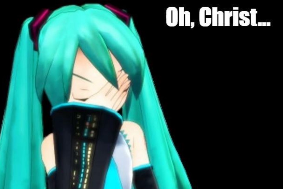 High Quality Miku face palm Blank Meme Template