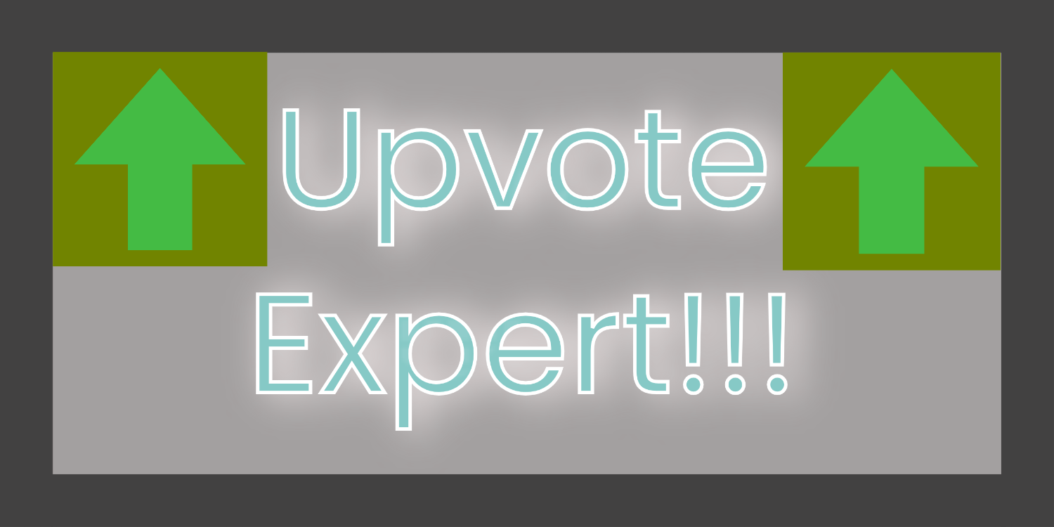 High Quality Upvote Expert Badge Blank Meme Template