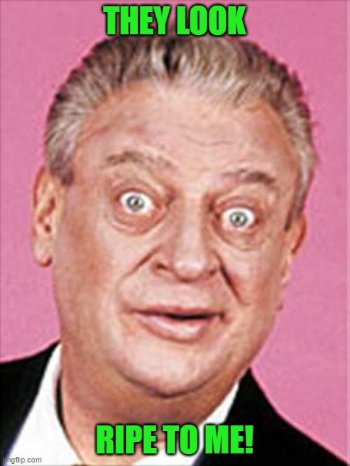 rodney dangerfield | THEY LOOK RIPE TO ME! | image tagged in rodney dangerfield | made w/ Imgflip meme maker