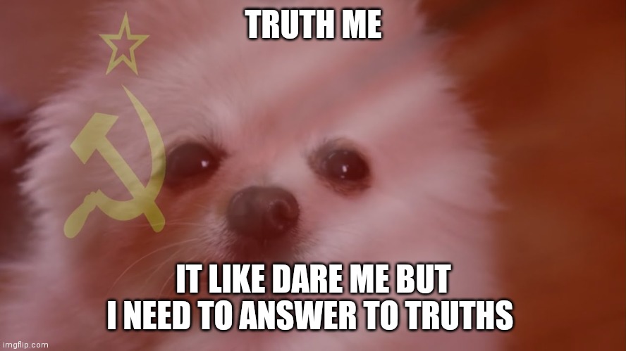 TRUTH ME; IT LIKE DARE ME BUT I NEED TO ANSWER TO TRUTHS | made w/ Imgflip meme maker