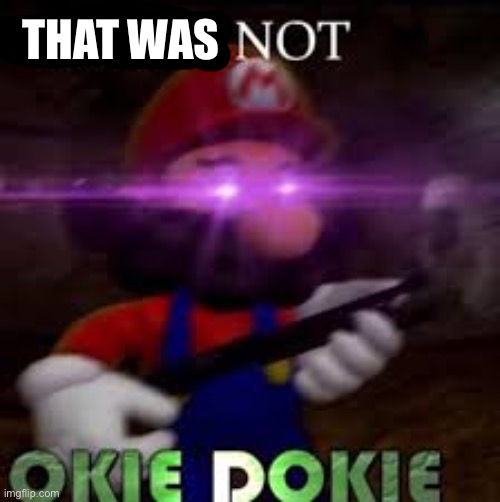 This is not okie dokie | THAT WAS | image tagged in this is not okie dokie | made w/ Imgflip meme maker