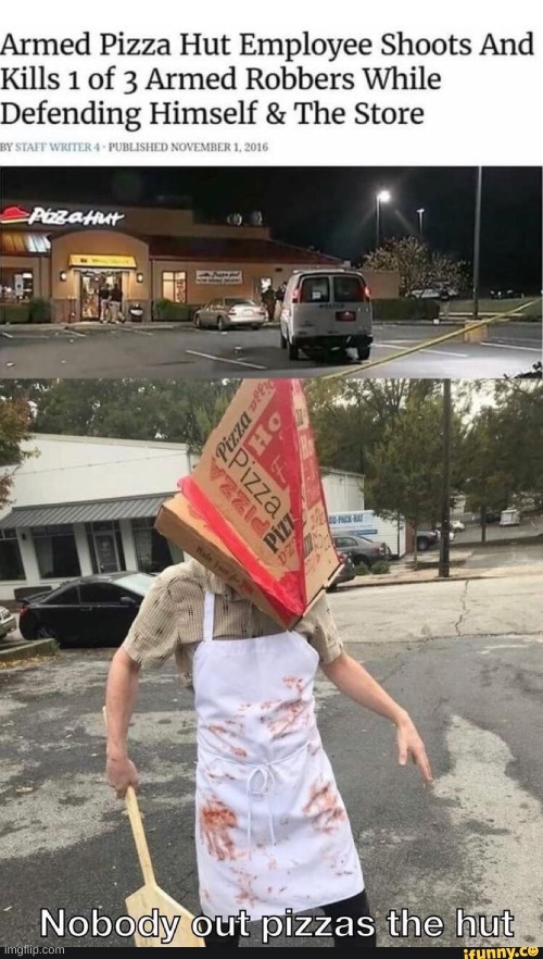 image tagged in nobody out pizzas the hut | made w/ Imgflip meme maker