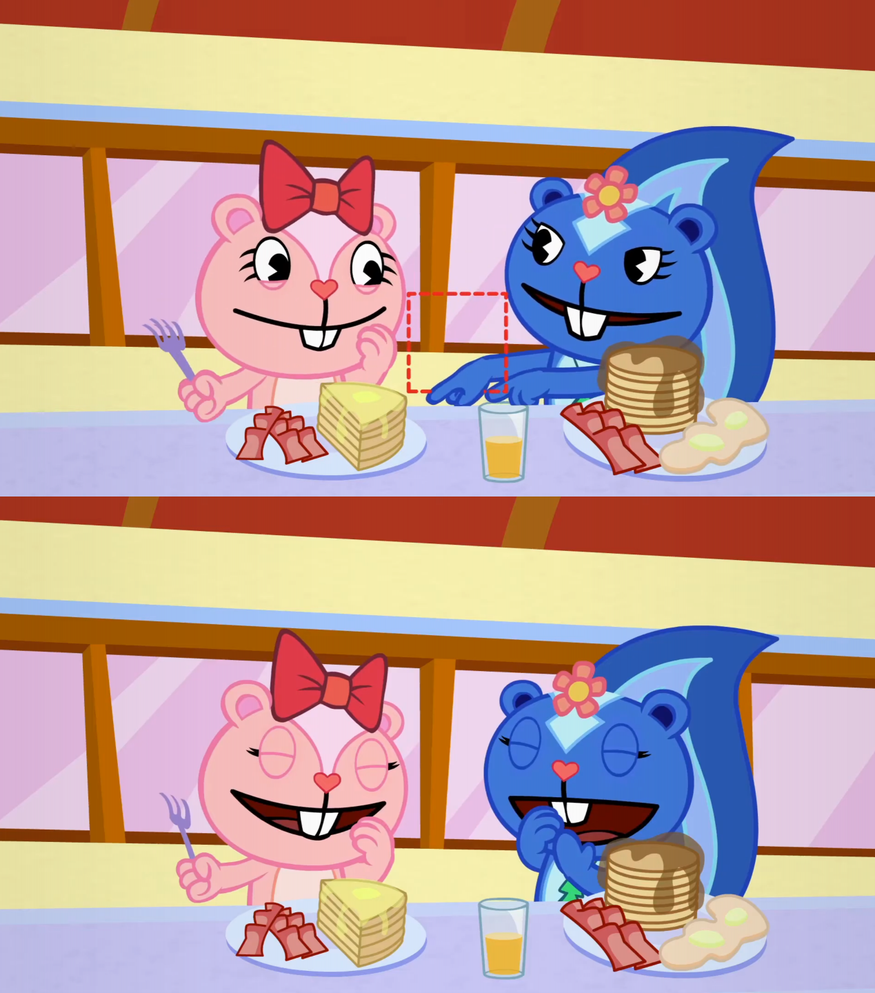 High Quality Best Friends Laughing (HTF) Blank Meme Template