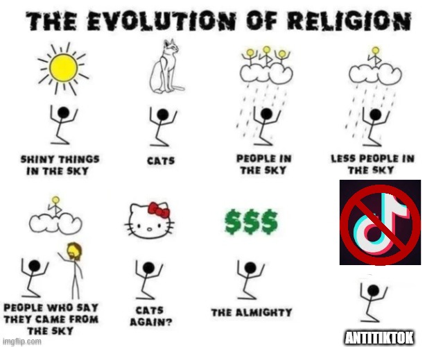 Religion | ANTITIKTOK | image tagged in religion,tik tok,cats | made w/ Imgflip meme maker