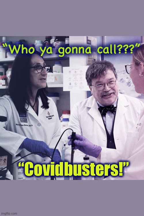 Covidbusters | “Who ya gonna call???”; “Covidbusters!” | image tagged in covid,coronavirus,covid-19,science | made w/ Imgflip meme maker