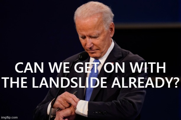 Who's ready for all this to be over? (But if you haven't already, VOTE.) | image tagged in election 2020,2020 elections,voting,joe biden,biden | made w/ Imgflip meme maker