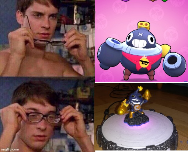 I can't unsee it now | image tagged in oh wow are you actually reading these tags,skylanders,brawl stars | made w/ Imgflip meme maker