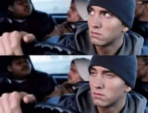 High Quality Eminem eye roll Blank Meme Template