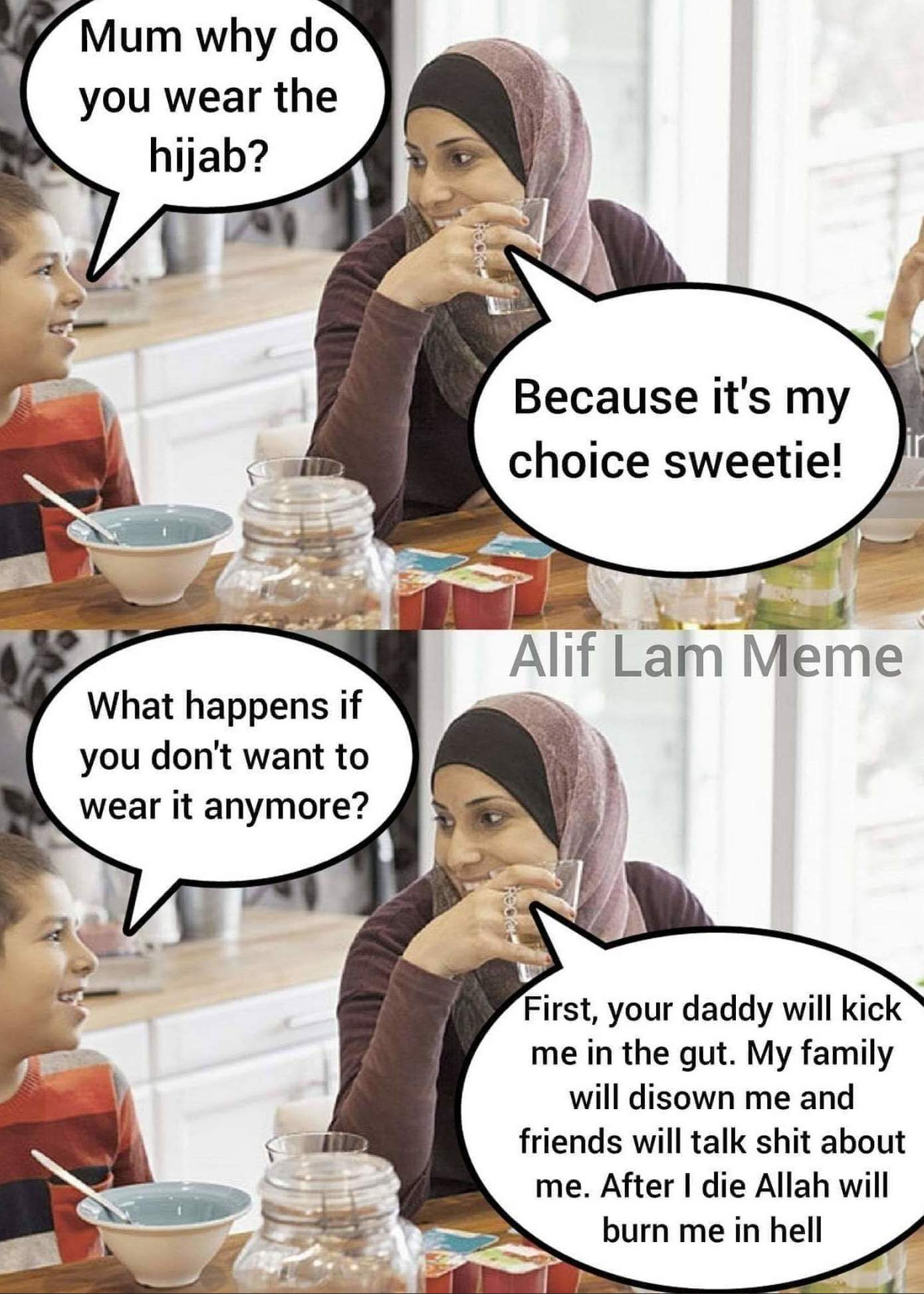muslim mom Blank Meme Template