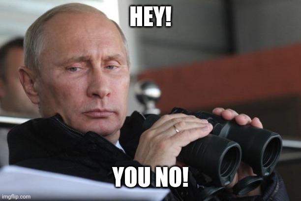 Vladimir Putin | HEY! YOU NO! | image tagged in vladimir putin | made w/ Imgflip meme maker